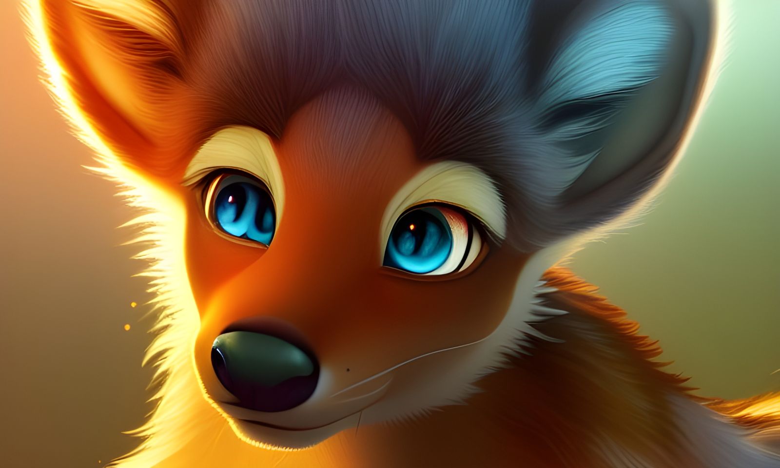 Adorable Fluffy Fawn in Snowy Landscape