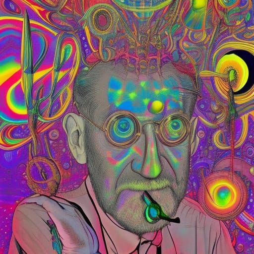 Psychedelic Freud Parade: Cosmic Holiday in Mixed Media