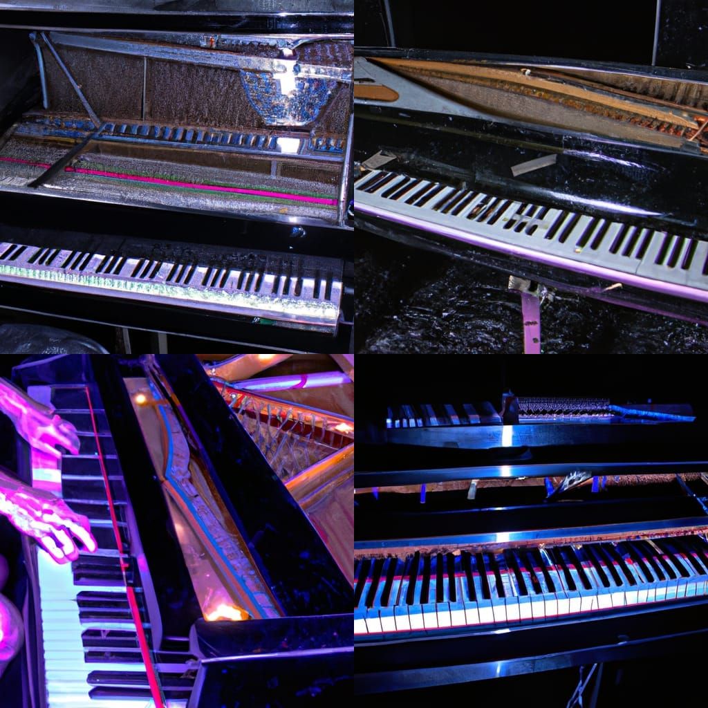 Spark-Punk Grand Piano in Sci-Fi Performance