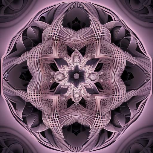 Intricate Abstract Fractal Design with Stars and Jewels