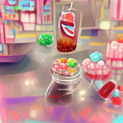 Nostalgic Candy and Soda Shop Interior