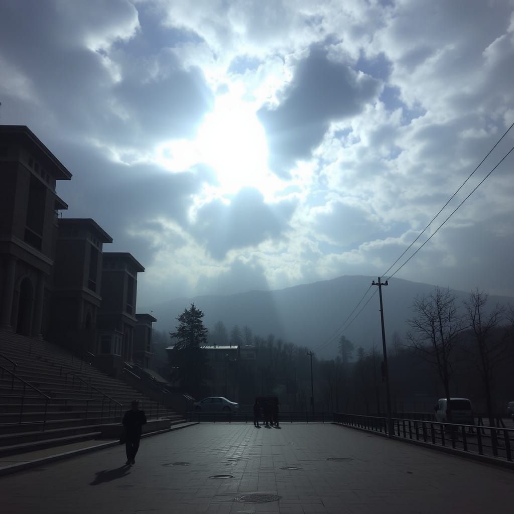 Mysterious Detective Investigates Old Maps in Dark Room