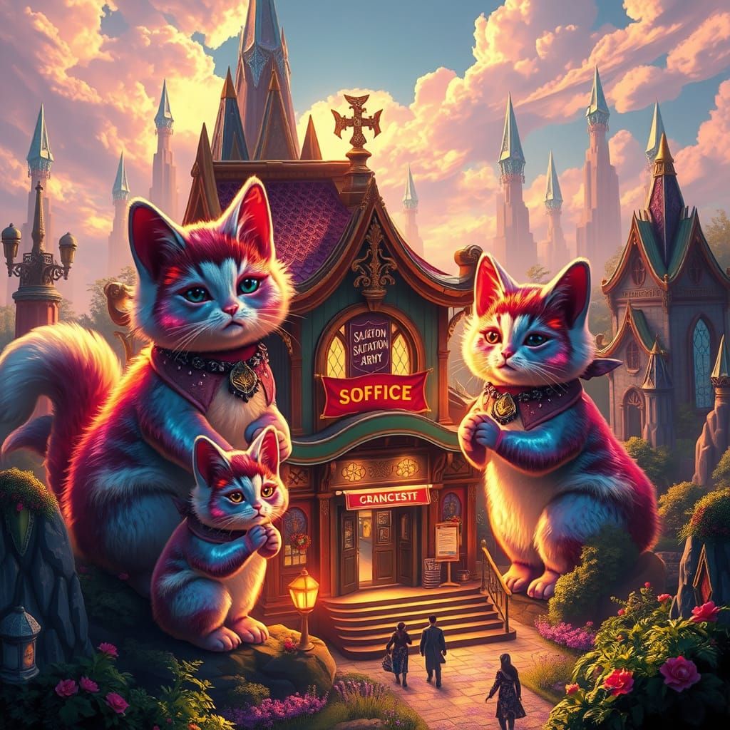 Kitsunes Craft Whimsical Salvation Army Office Amidst Enchan...