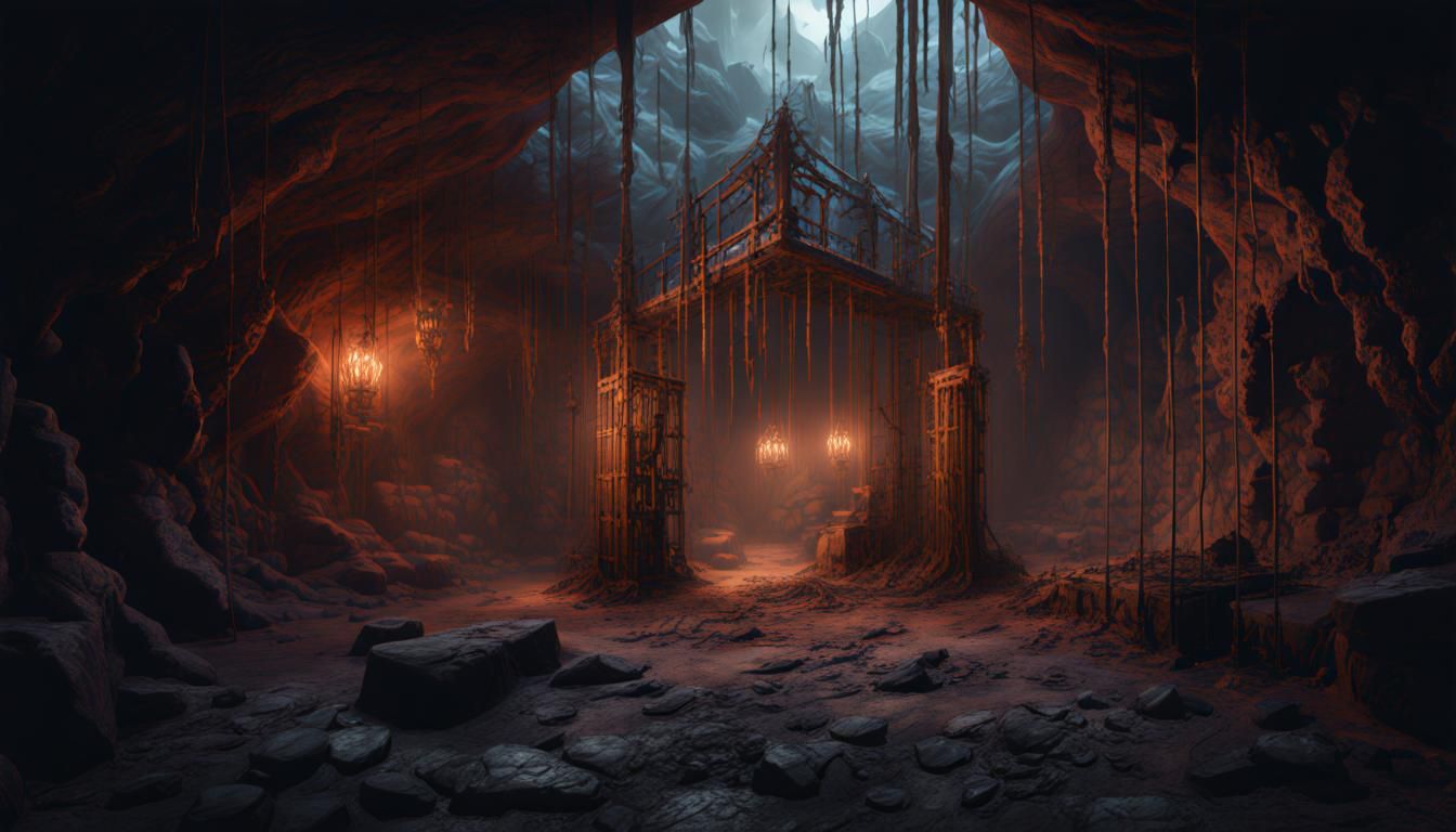 Horror Cave: Cannibals and Cages in Matte Painting