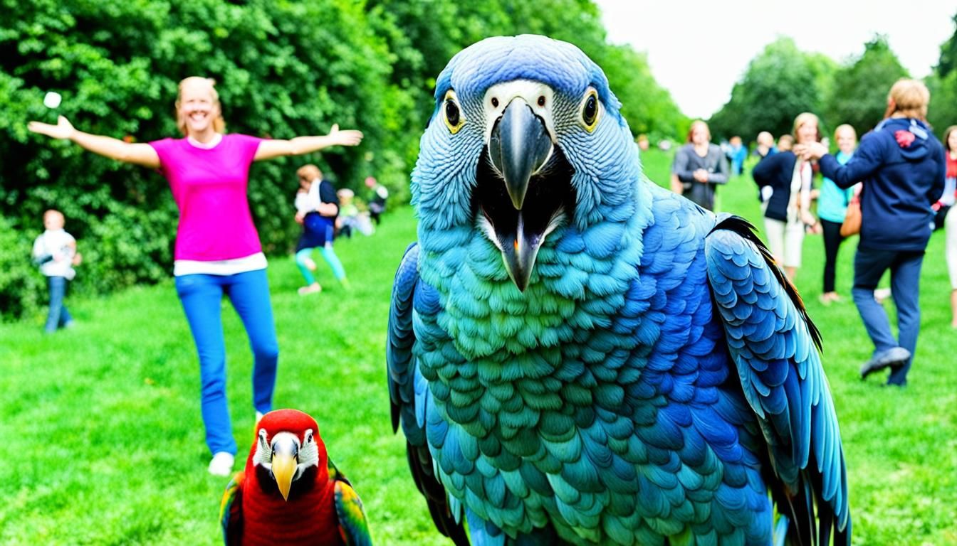 Parrot Photobombing Image