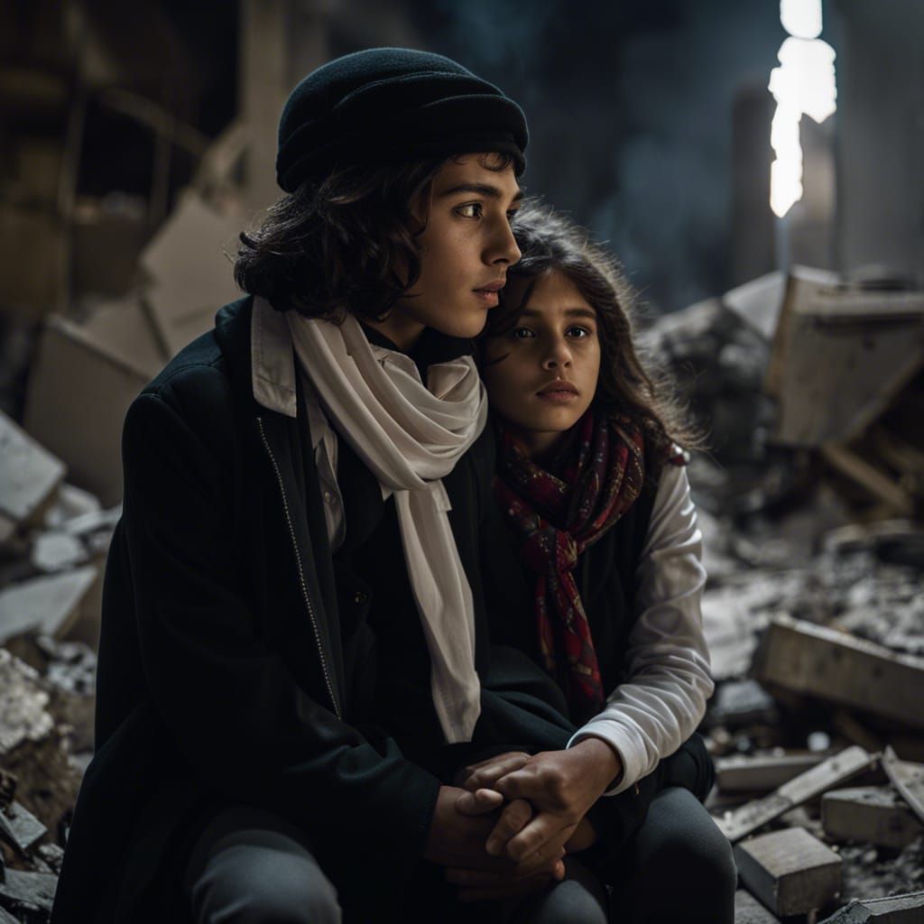 Touching Image of Israeli Boy and Palestinian Girl