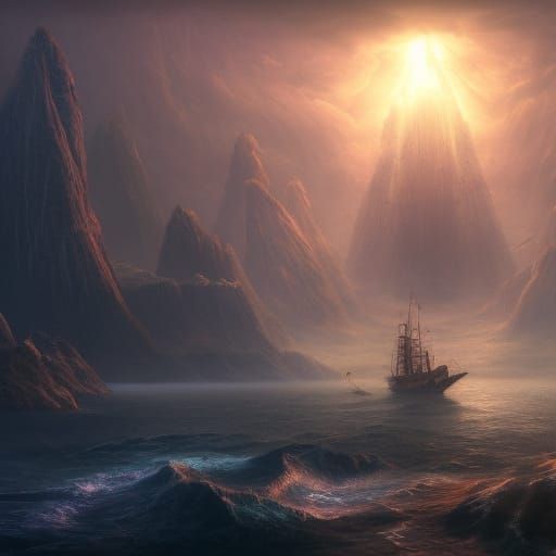 Fantastical Heart of the Sea: Detailed Matte Painting