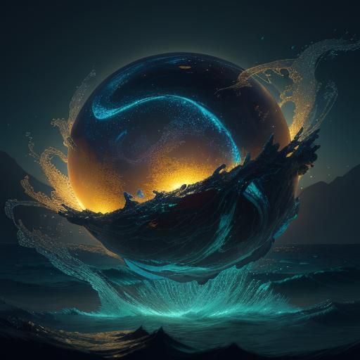 Bioluminescent Velocity Orb in the Deep Ocean