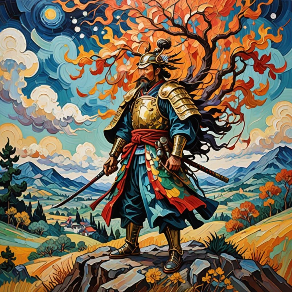 Samurai Jester Leader Conquers Colourful Chaos
