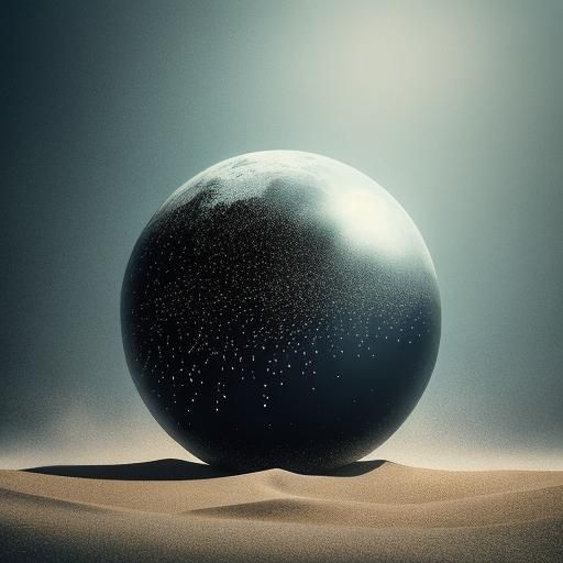 Ethereal Chrome Dreamscape in Minimal Style