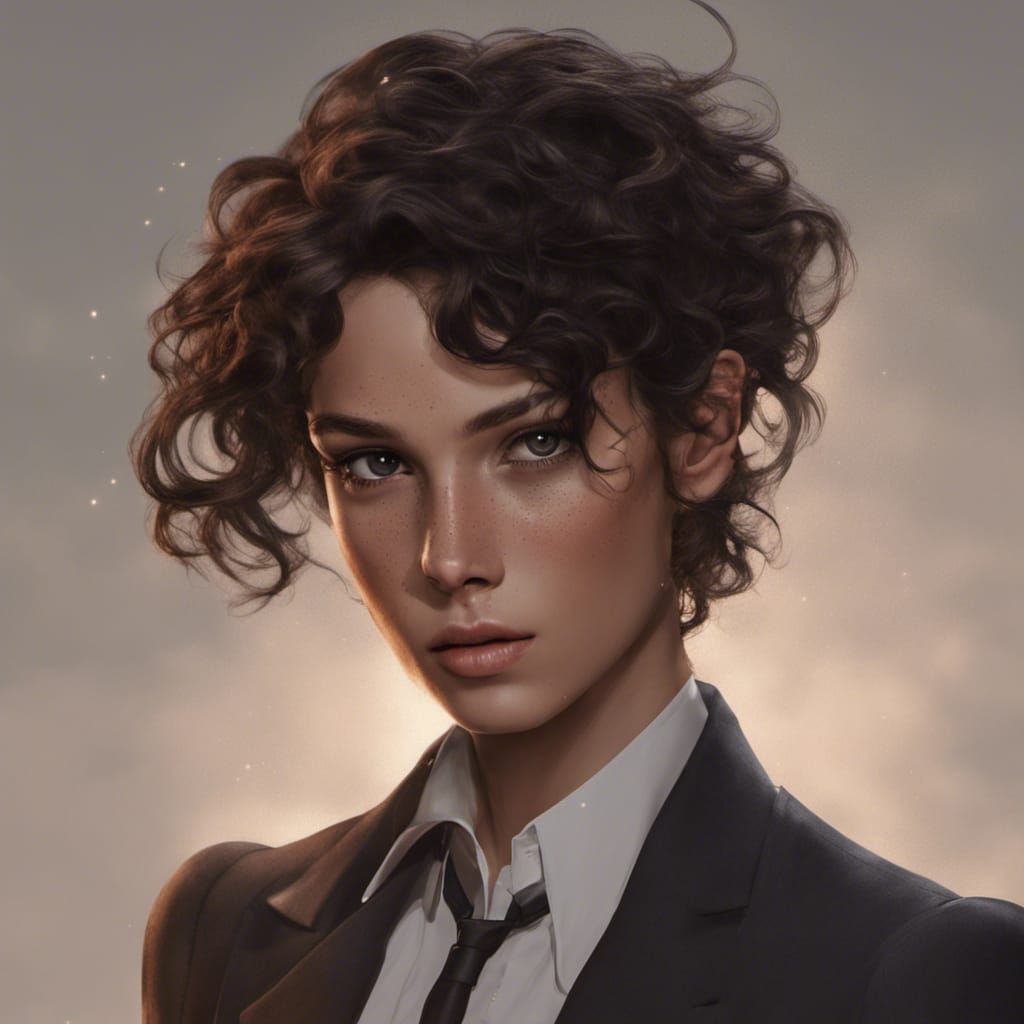 Detailed Matte Painting of a Person in Formal Suit