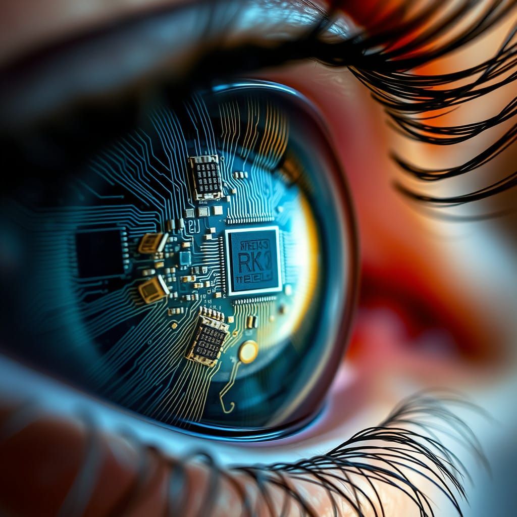 Surreal Futuristic Vision Reveals Inner Eye Circuitry