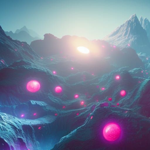 Bubble Gum Planet: Detailed Matte Painting