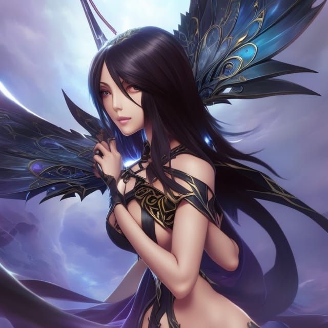 Lightning Attire Portrait in Hyperdetailed Digital Art