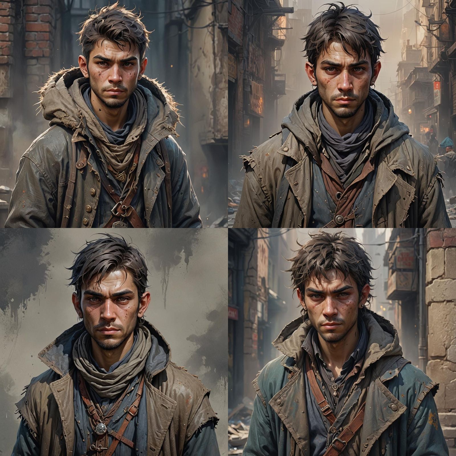 Detailed Portrait of a Street Urchin, Digital Art