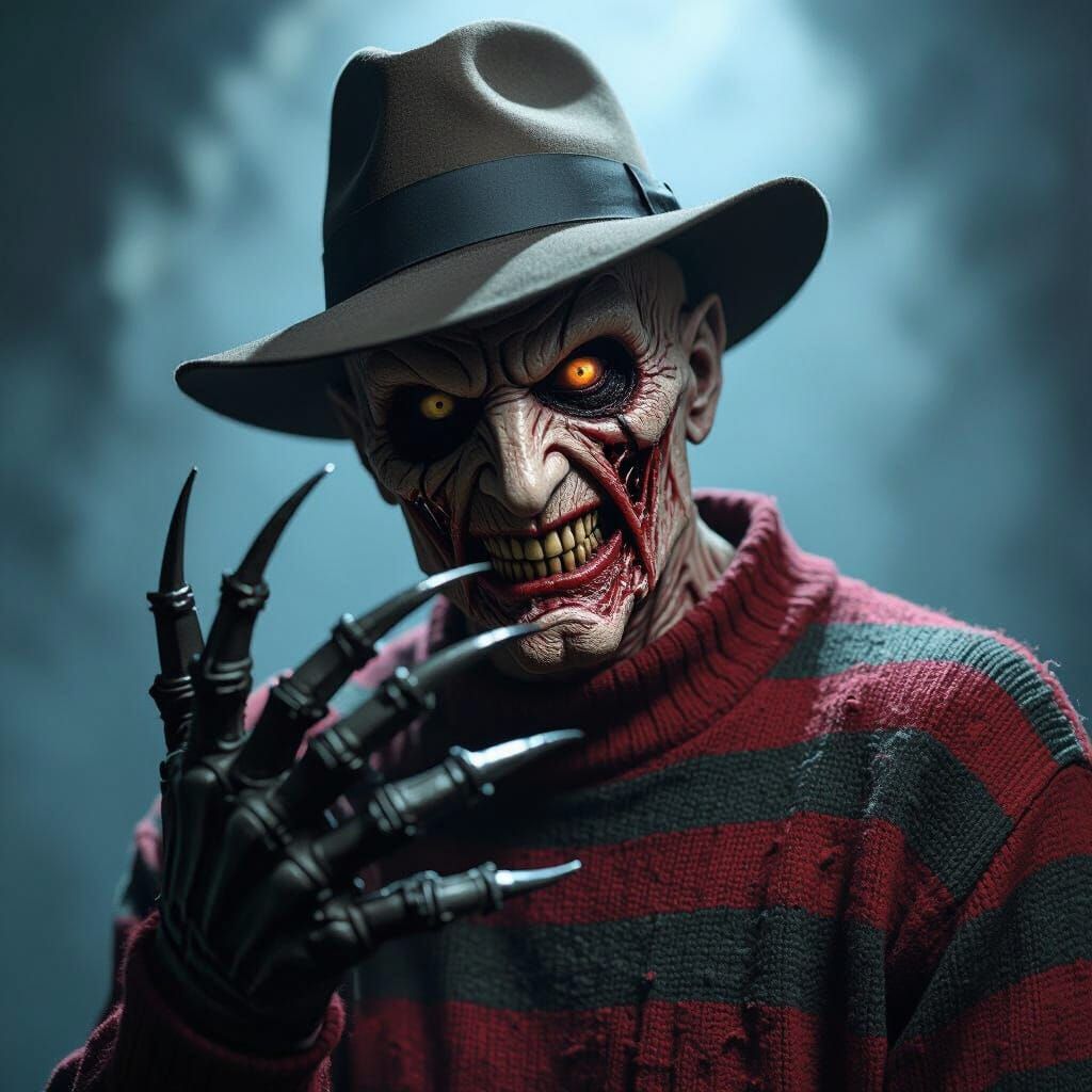 Terrifying Freddy Krueger with Decaying Face