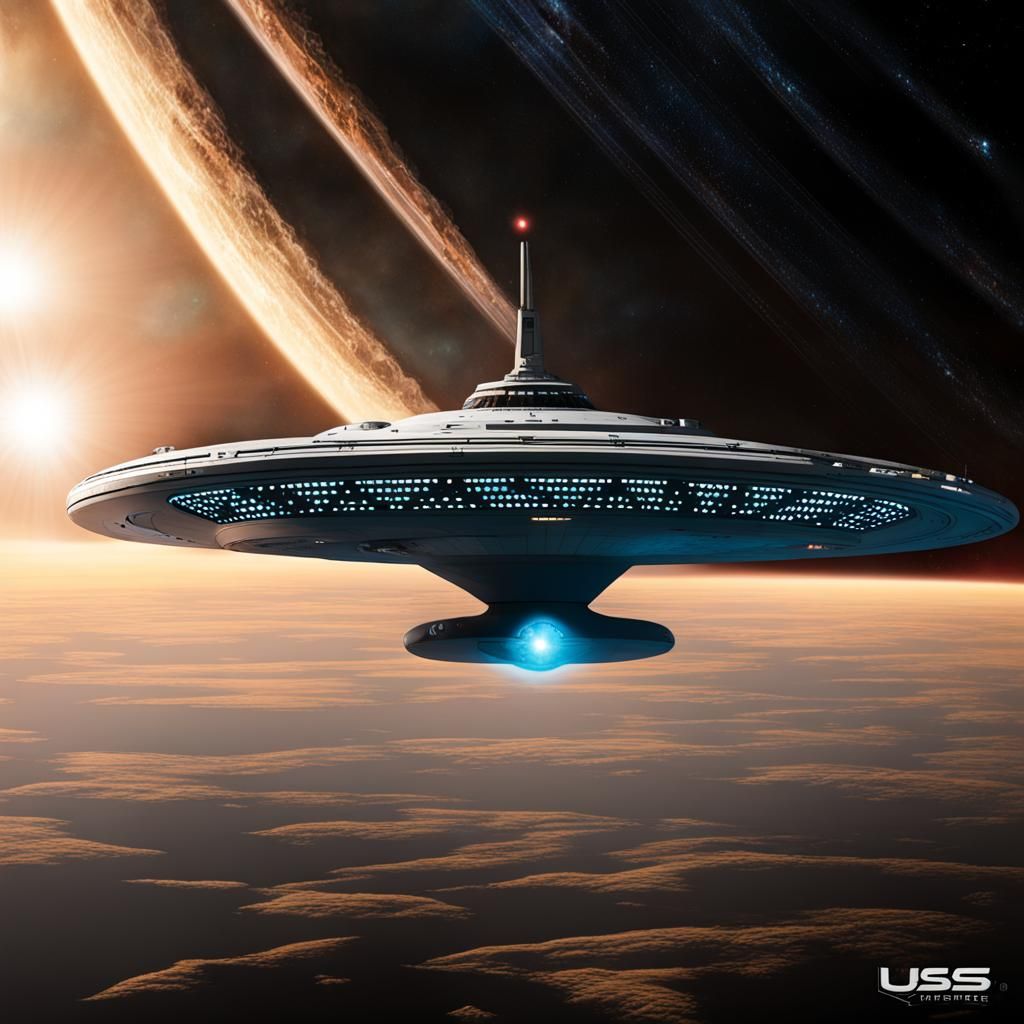 USS Enterprise NCC-1701 in Low Orbit