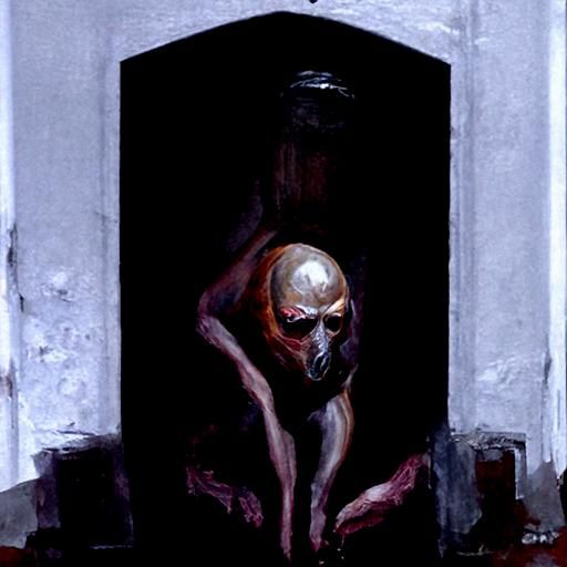 Sinister Unseen Mold in Oil Painting