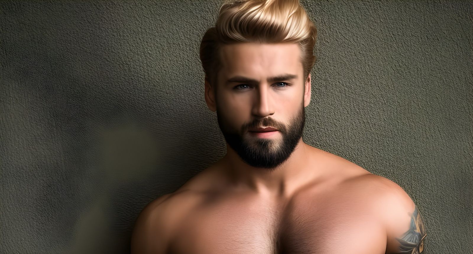 Photorealistic Portrait of a Muscular Blond Man