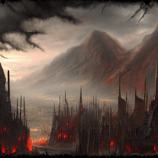 Menacing Hell Demons in Detailed Matte Painting