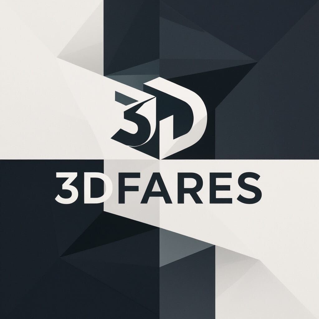 Modern Uppercase 3DFARES Logo Design