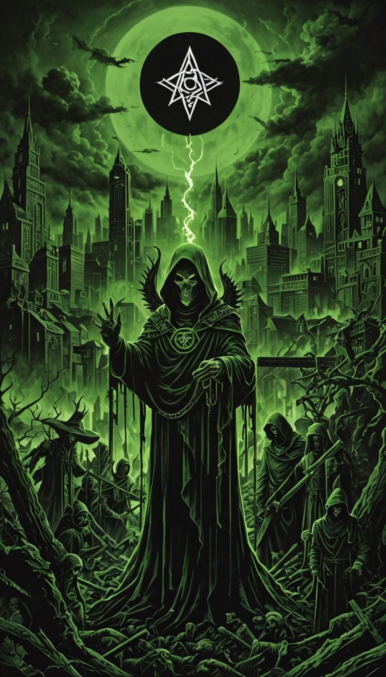 Dystopian Album Art with Occult Symbolism