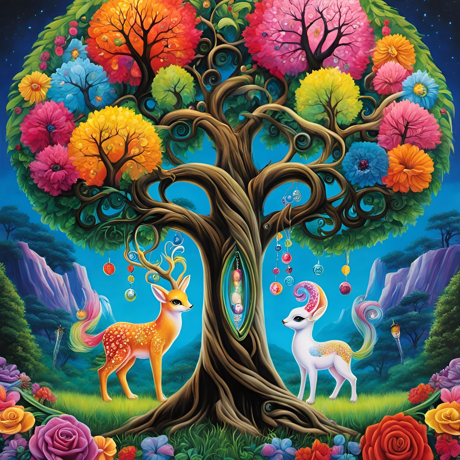 Surreal Tree of Life Illustration