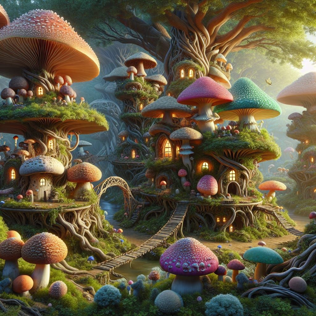 Enchanted Mushroom Kingdom: A Fairytale Landscape