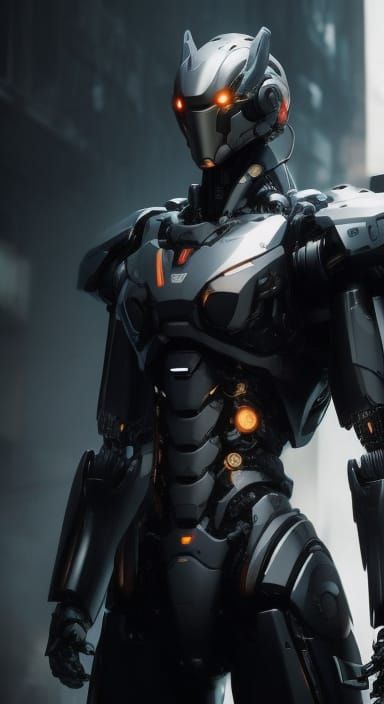 Futuristic Robot Data Sheet in Hyperrealistic Style