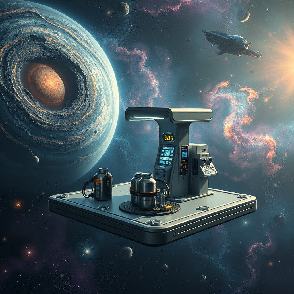 Futuristic Space Station in Deep Space: 8K Art