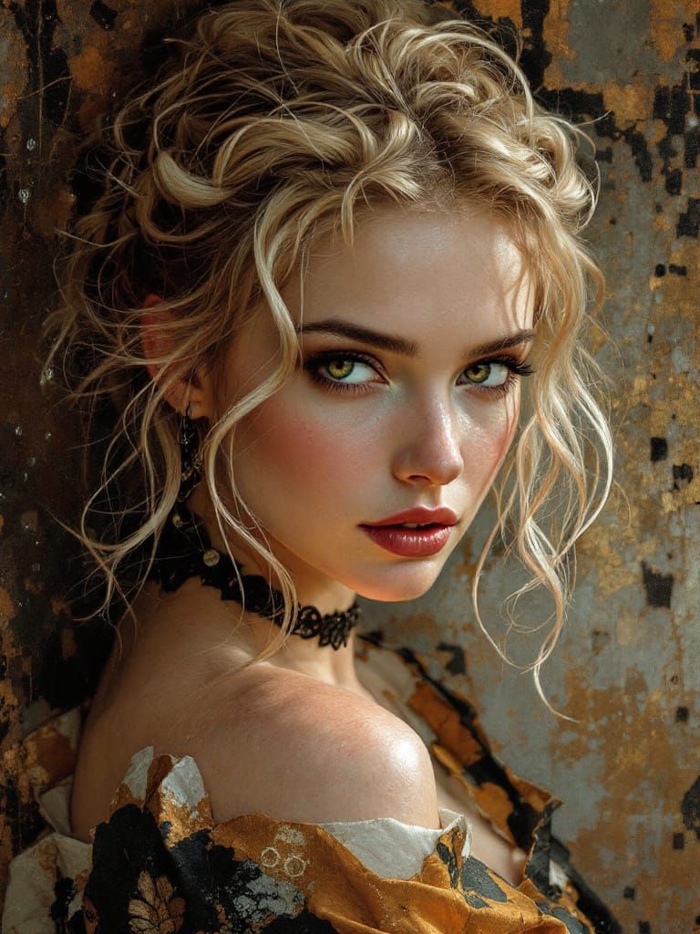 Viking Pin-Up Woman in Luminous Vermeer-Zorn Style