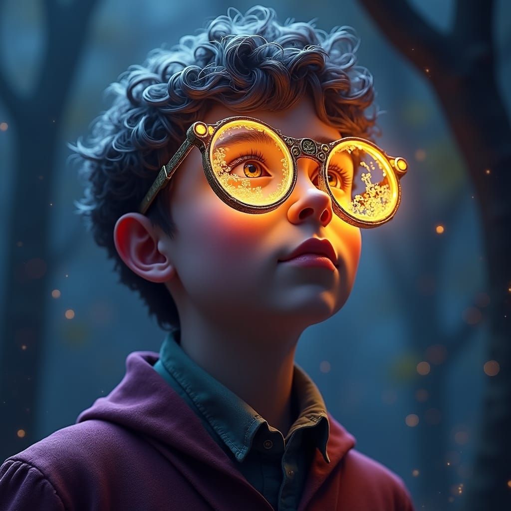 Scholar with Mystical Mind-Reading Glasses