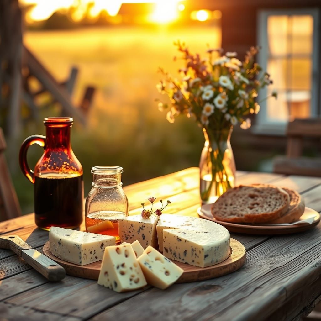 Latvian Midsummer Feast in Rothko Color Palette