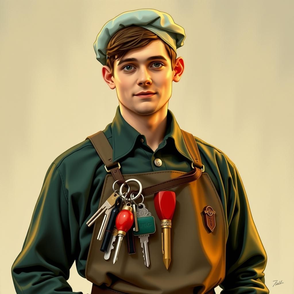 Tim Drake in Uniform with Chatelaine Belt