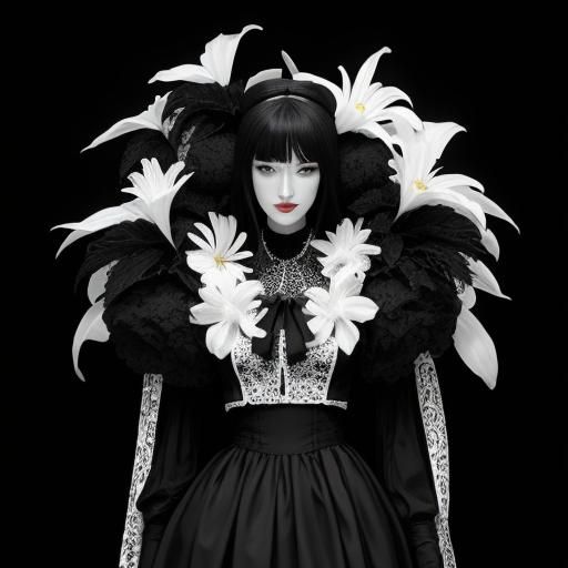 Simple Black and White AI Art