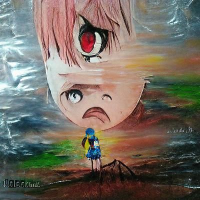 Regret: Surreal Anime Artwork in Acrylic Style