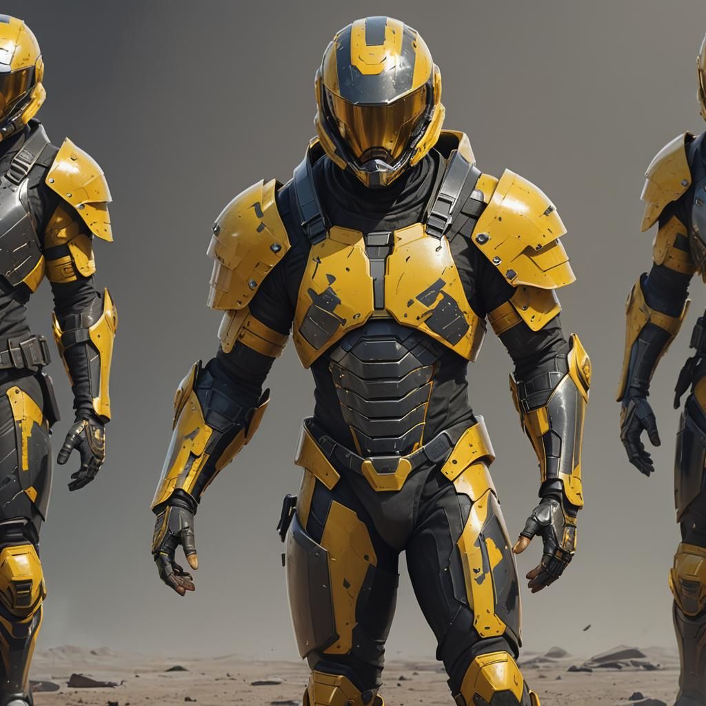 Armored Male Figure in Detailed Matte Painting Style