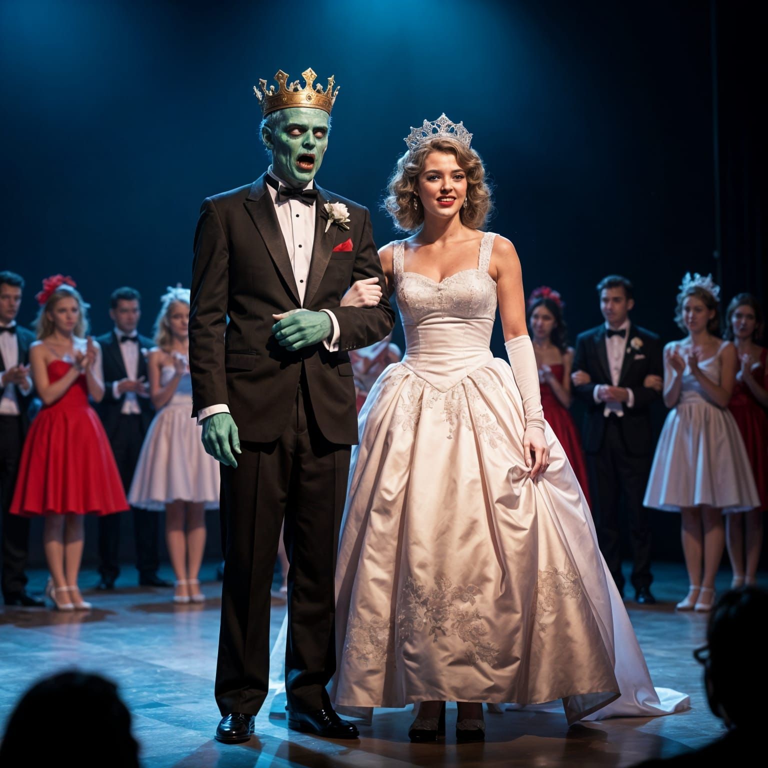 Zombie King and Queen Reign at 1956 Prom Night