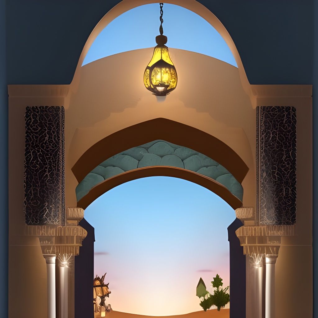 Ottoman-Arabic Archway in Agrabah: Fantasy Render