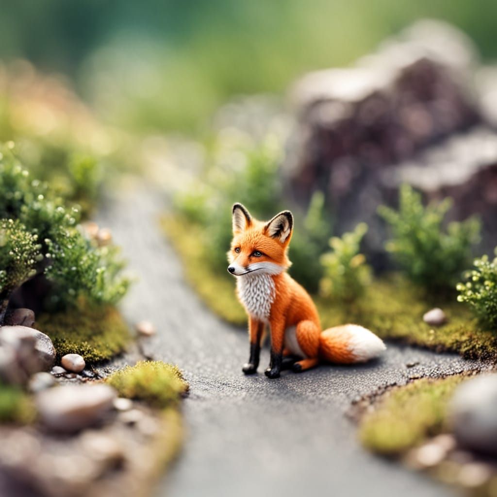 Adorable Miniature Whimsical Foxtrot Tilt-Shift