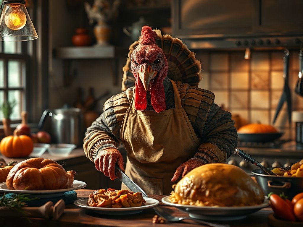 Furious Turkey Chef Prepares Thanksgiving Feast