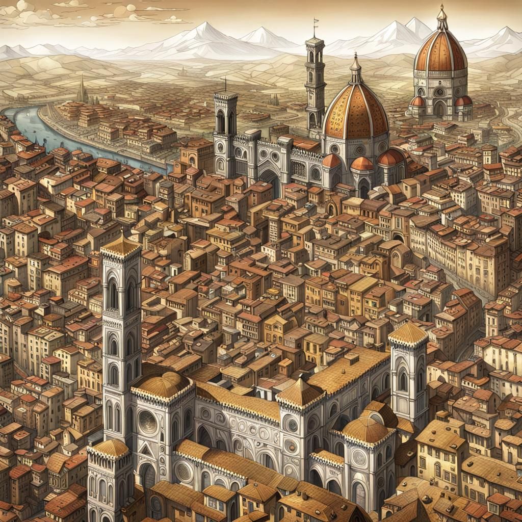 Steampunk Florence in da Vinci Era