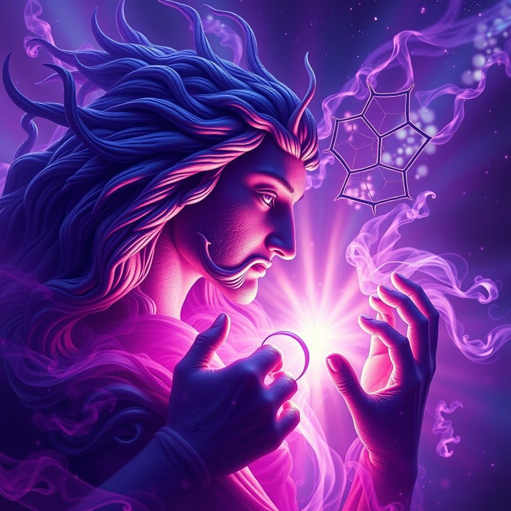 Hypnos & Pneuma: Vibrant Charity Logo in Ethereal Style