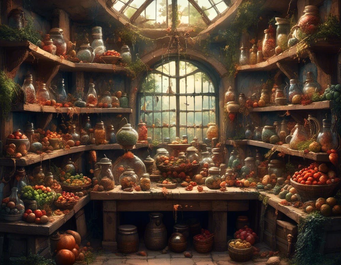 Whimsical Gnome's Magic Shop in Fantasy Style