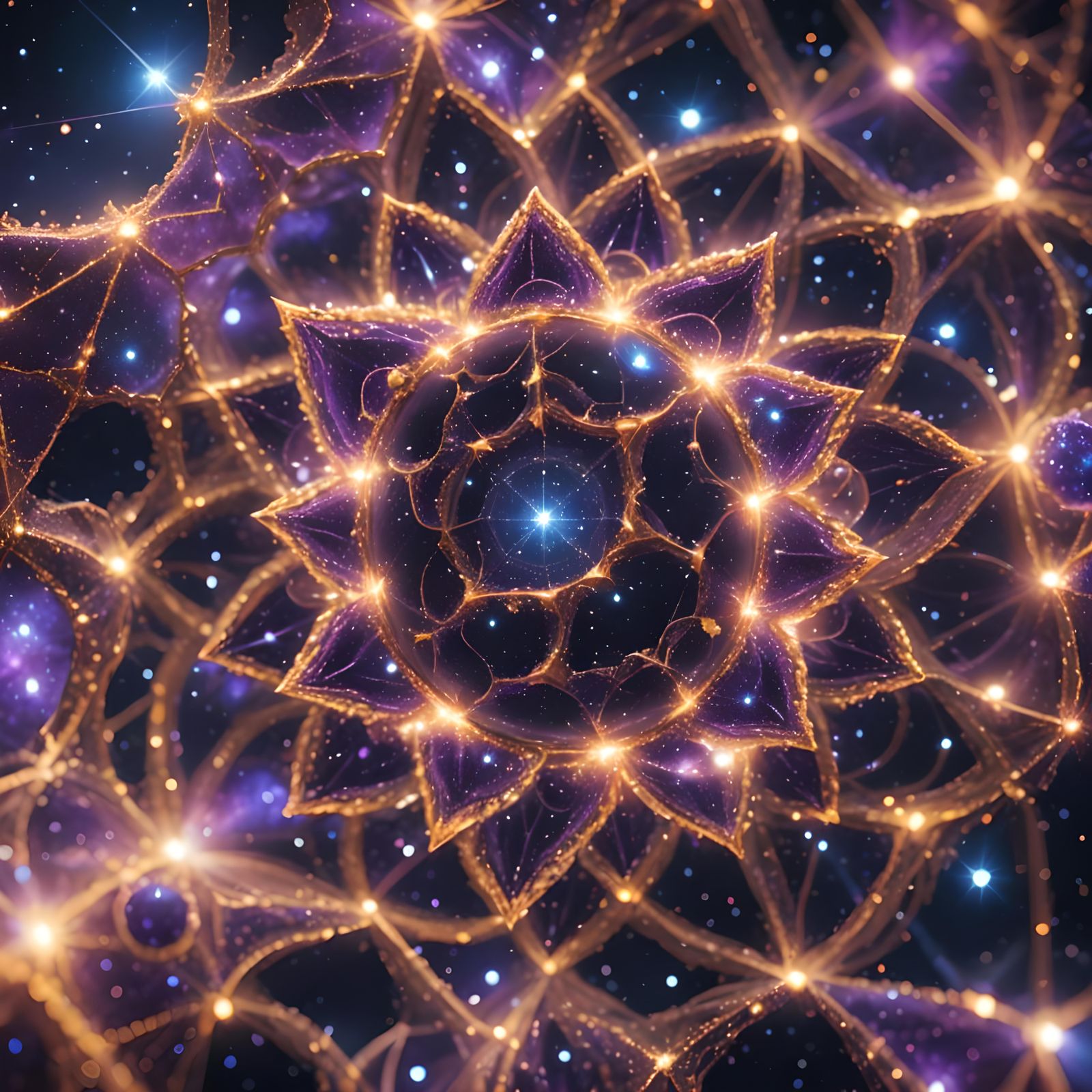 Celestial Cosmos in Geometric Shape: Macro Photography