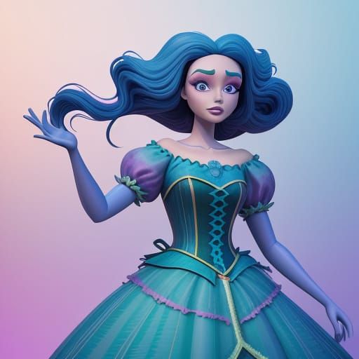 Twisted Disney Princess in Pixar Style