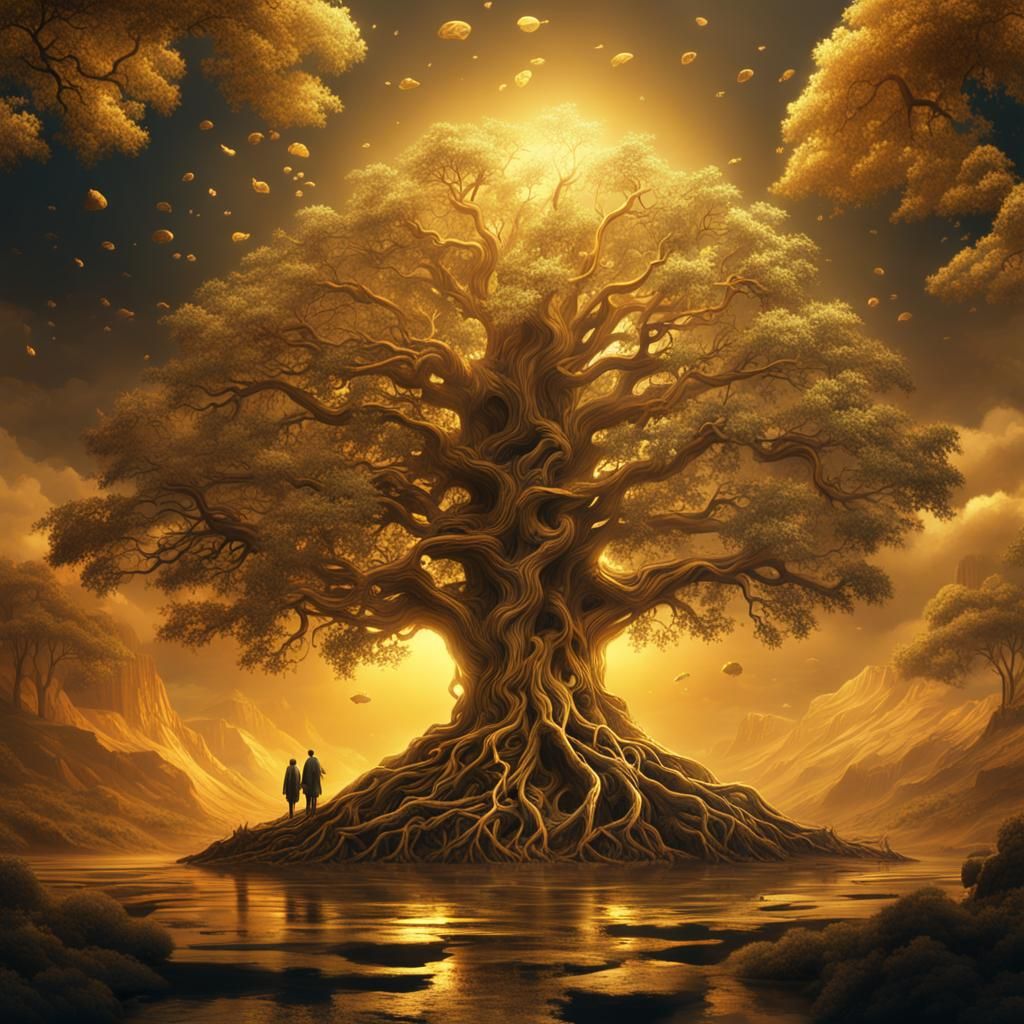 Golden Tree of Life: Digital Matte Painting