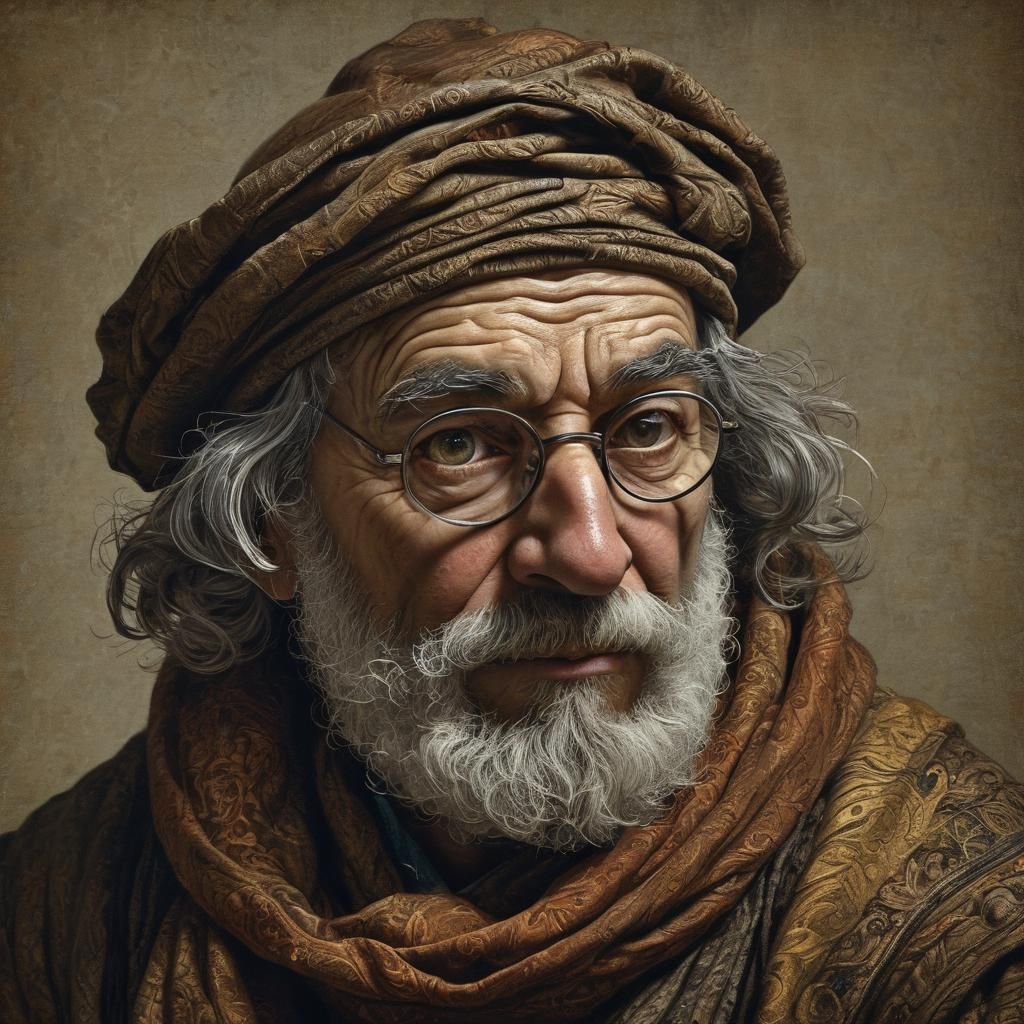 Baroque Fantasy Scholar in Intricate Etching Style