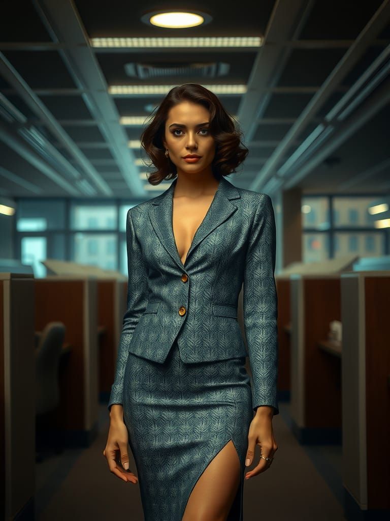 Tatiana Maslany in Art Deco Corporate Office