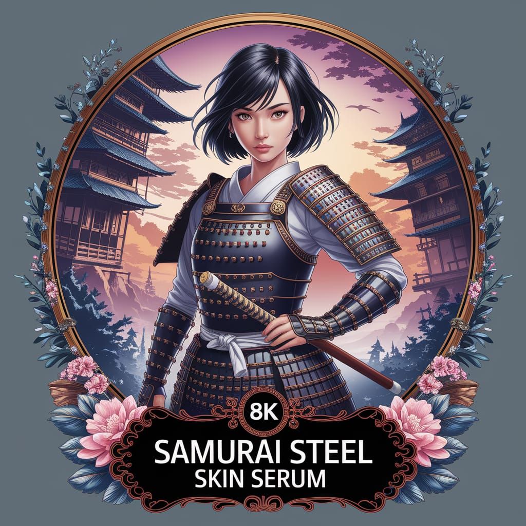 Anime Samurai Warrior with Flawless Skin in 8K